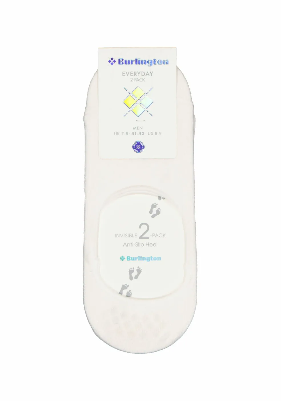 Burlington Everyday invisible herensokken (2-pack), katoen, wit