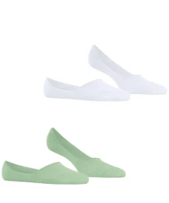 Burlington Everyday 2-Pack dames invisible sokken, groen (quiet green)