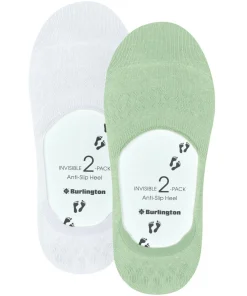 Burlington Everyday 2-Pack dames invisible sokken, groen (quiet green)