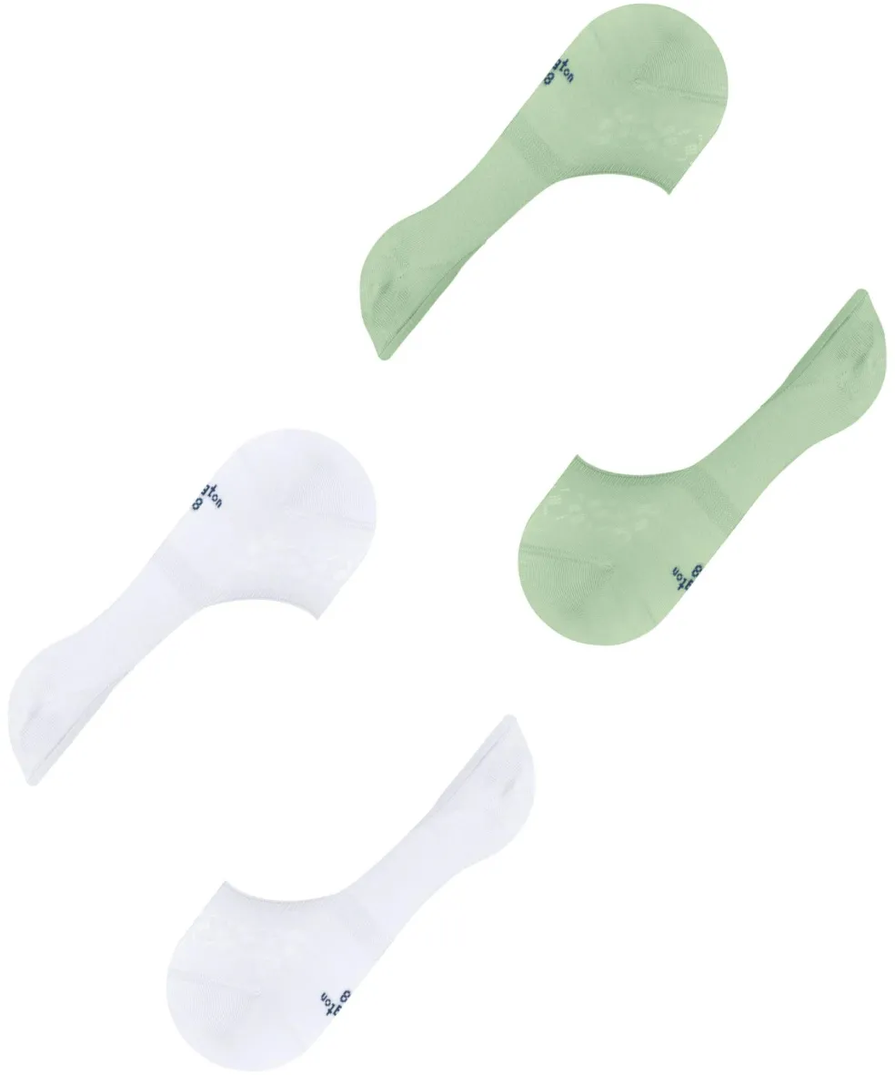 Burlington Everyday 2-Pack dames invisible sokken, groen (quiet green)
