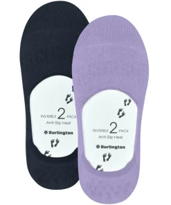 Burlington Everyday 2-Pack dames invisible sokken, paars (light lilac)