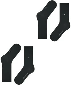 Burlington Everyday 2-Pack damessokken, zwart (black)