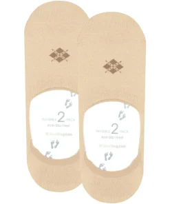 Burlington Everyday 2-Pack heren invisible sokken, beige (gravel)