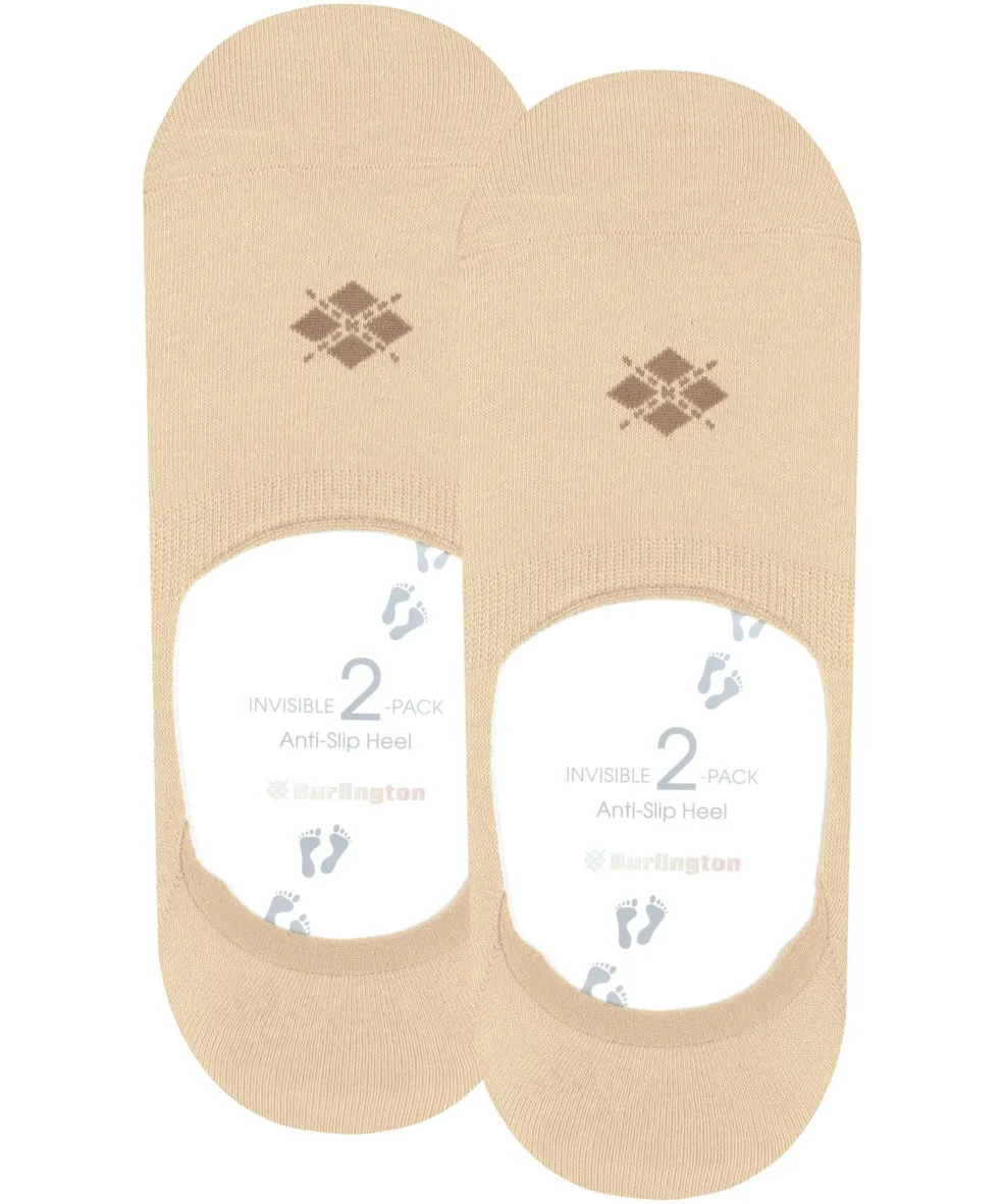 Burlington Everyday 2-Pack heren invisible sokken, beige (gravel)