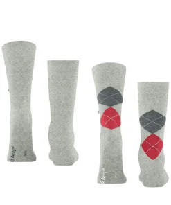 Burlington Everyday 2-Pack herensokken, grijs (lt. heather)