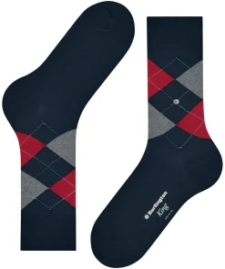 Burlington King herensokken, blauw (marine)