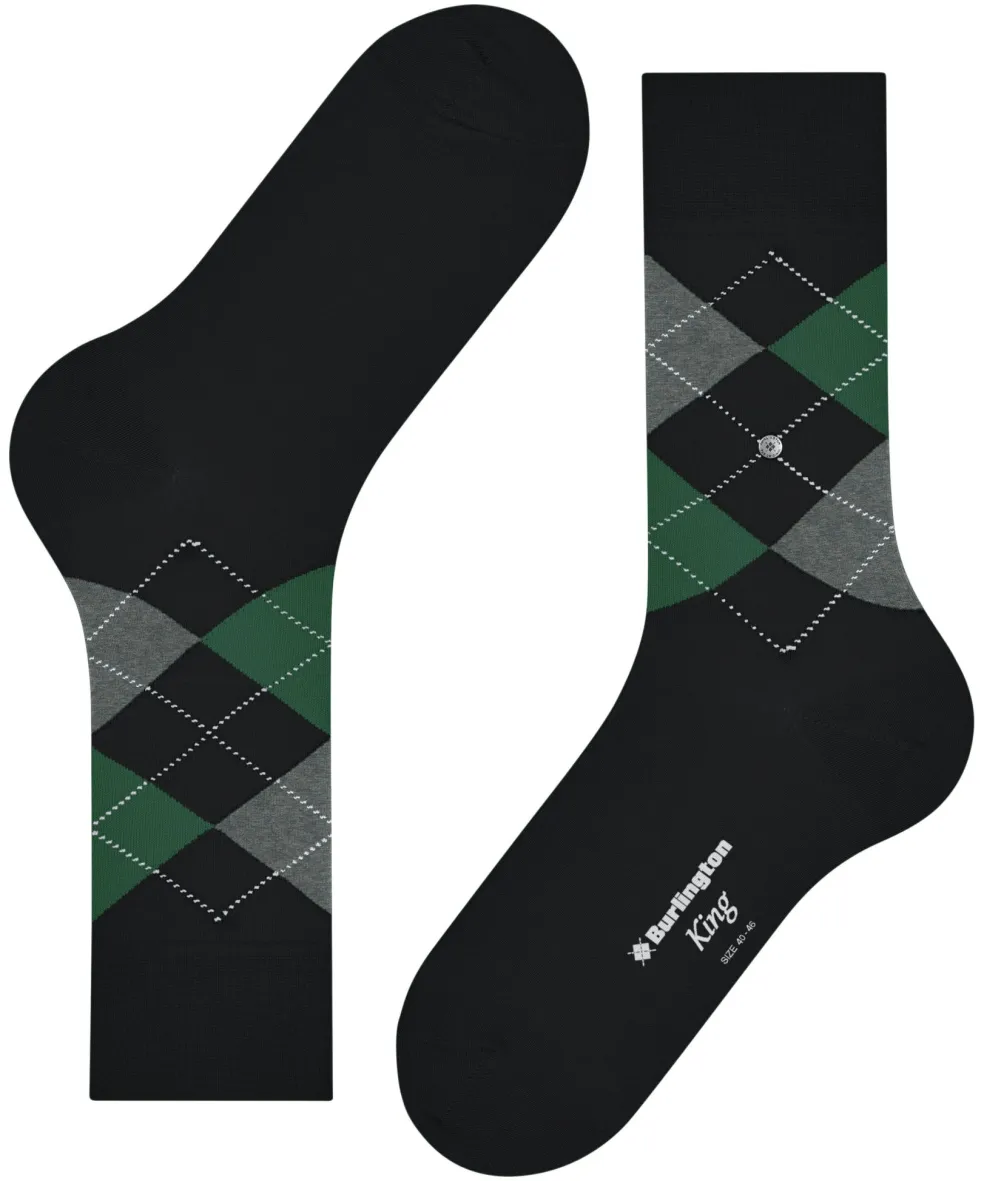 Burlington King herensokken, zwart (black)