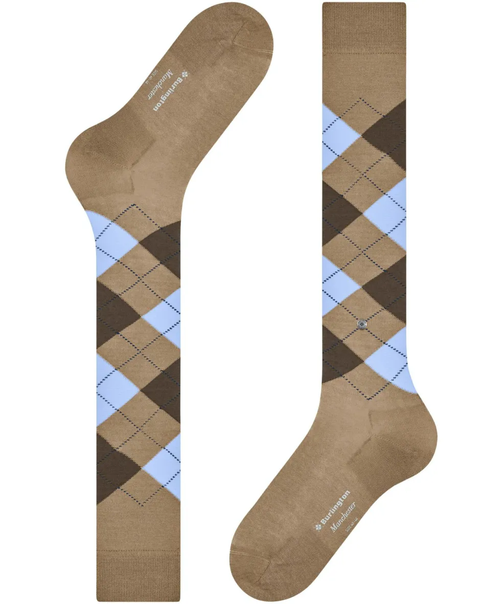 Burlington Manchester heren kniekousen, beige (beige)