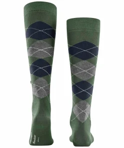 Burlington Manchester heren kniekousen, groen (mountain green)