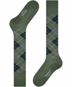 Burlington Manchester heren kniekousen, groen (mountain green)