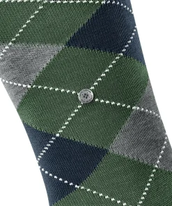Burlington Manchester heren kniekousen, groen (mountain green)