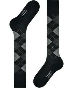 Burlington Manchester heren kniekousen, zwart (black)