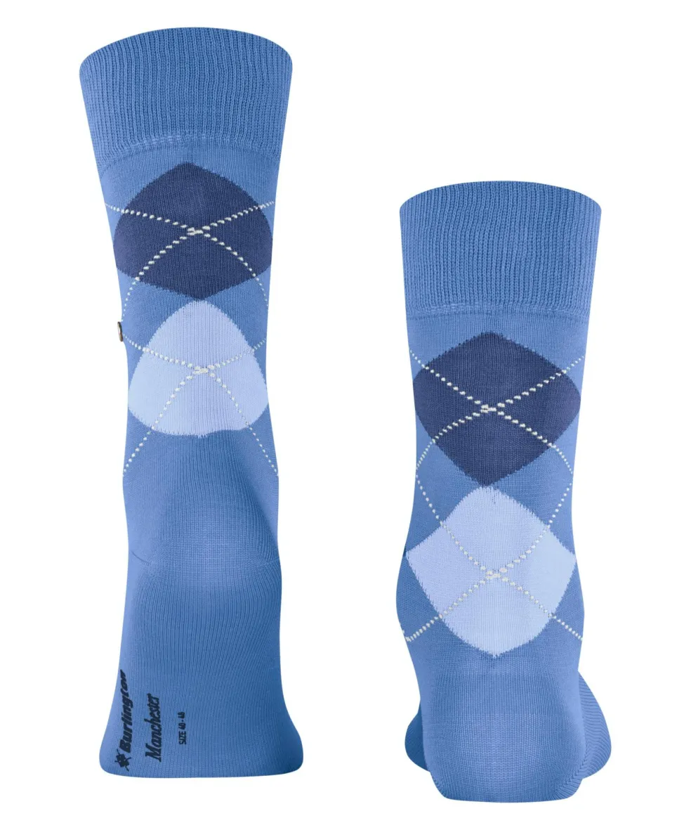Burlington Manchester herensokken, turquoise (turquoise)