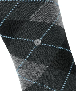 Burlington Manchester heren kniekousen, grijs (anthracite mel.)
