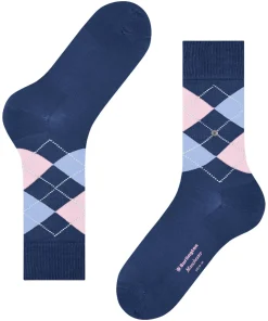 Burlington Manchester herensokken, blauw (night blue)