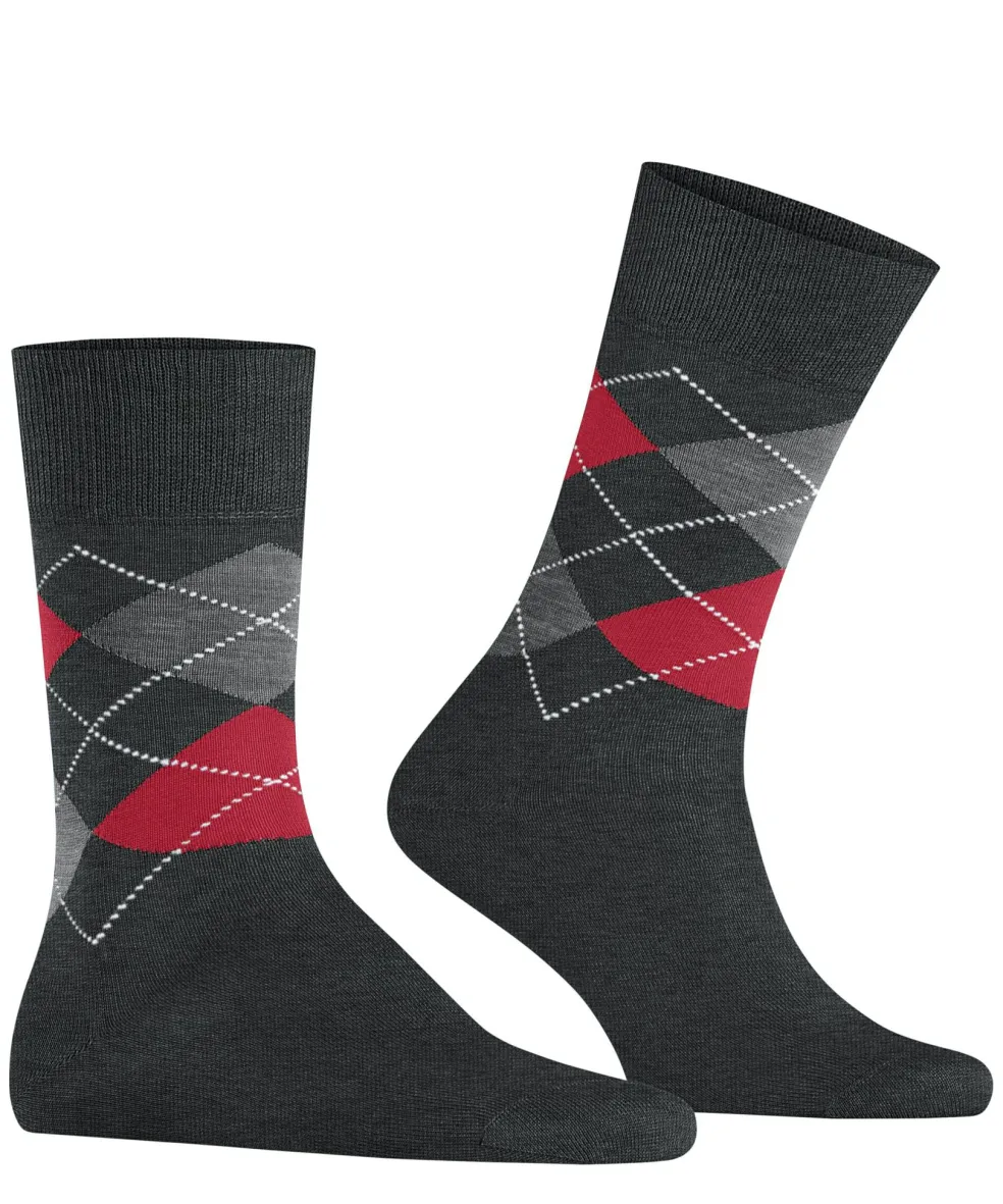Burlington Manchester herensokken, grijs (anthracite mel.)