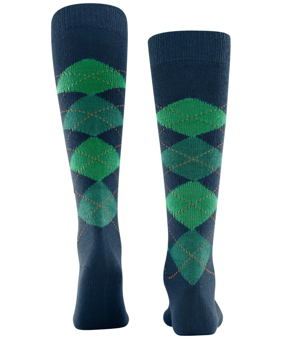 Burlington Preston heren kniekousen, blauw (navy)