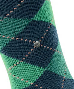 Burlington Preston heren kniekousen, blauw (navy)