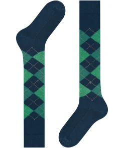 Burlington Preston heren kniekousen, blauw (navy)