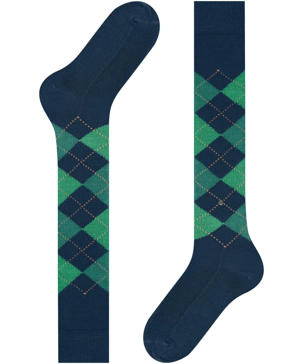 Burlington Preston heren kniekousen, blauw (navy)