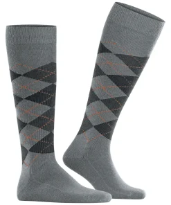 Burlington Preston heren kniekousen, grijs (light grey)