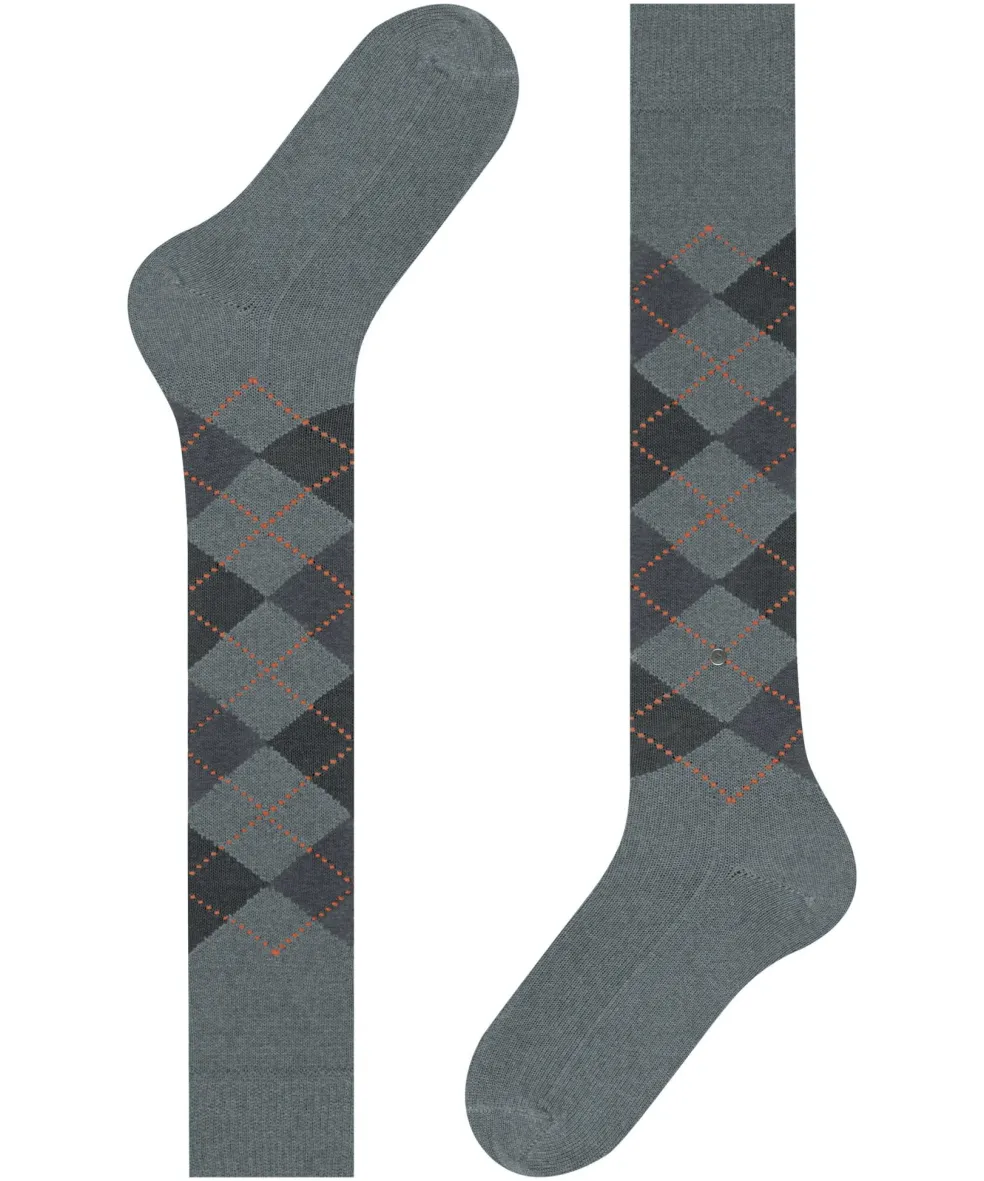Burlington Preston heren kniekousen, grijs (light grey)