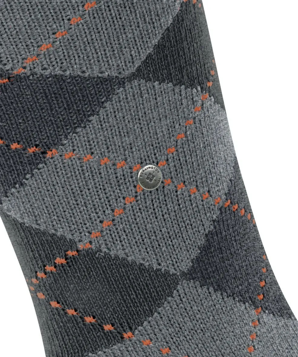 Burlington Preston heren kniekousen, grijs (light grey)
