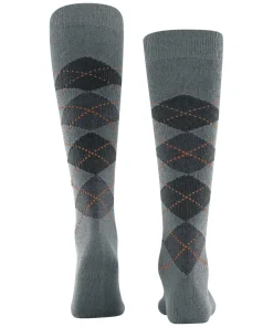 Burlington Preston heren kniekousen, grijs (light grey)