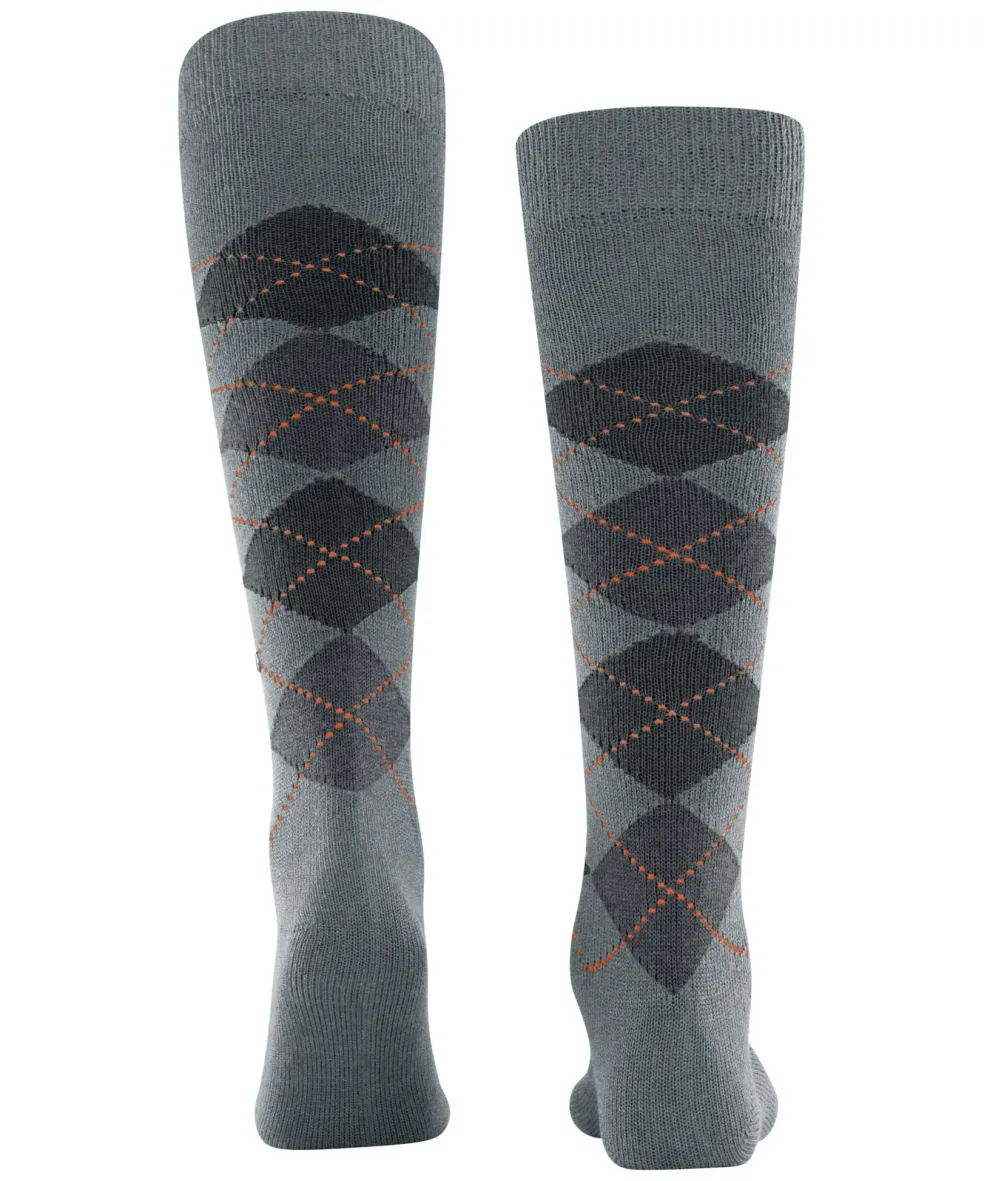Burlington Preston heren kniekousen, grijs (light grey)