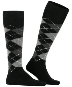 Burlington Preston heren kniekousen, wit (pearl)