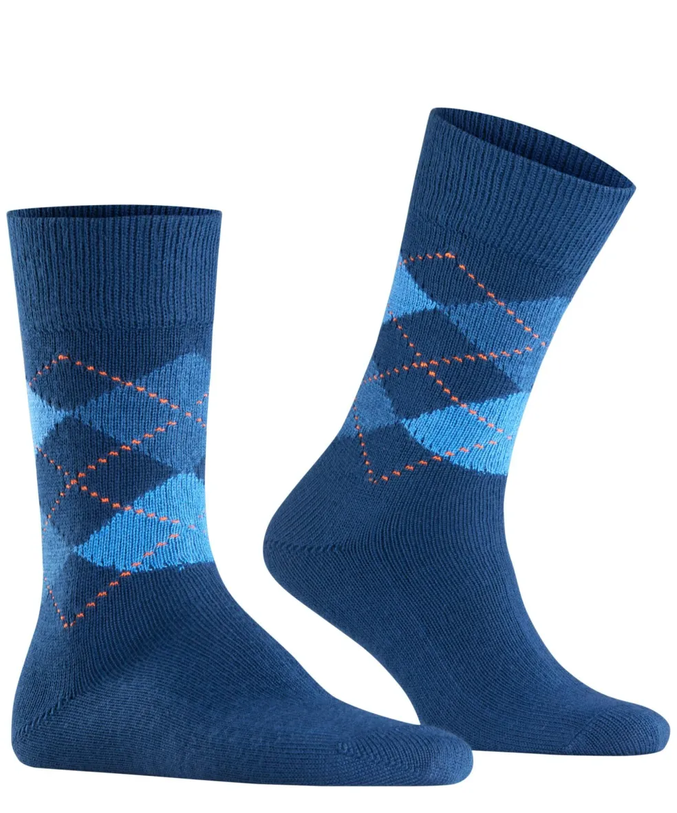 Burlington Preston herensokken, blauw (royal blue)