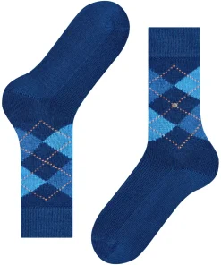 Burlington Preston herensokken, blauw (royal blue)