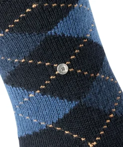 Burlington Preston herensokken, blauw (dark navy)