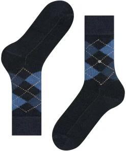 Burlington Preston herensokken, blauw (dark navy)