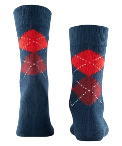 Burlington Preston herensokken, blauw (steel blue)