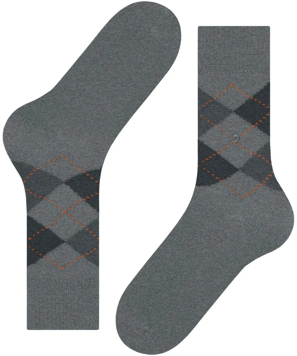 Burlington Preston herensokken, grijs (light grey)