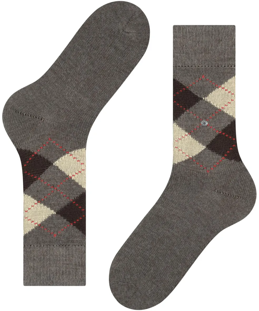 Burlington Preston herensokken, bruin (brown)