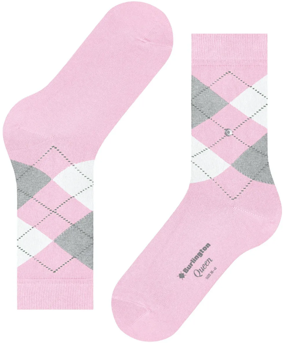 Burlington Queen damessokken, roze (berry-pool)