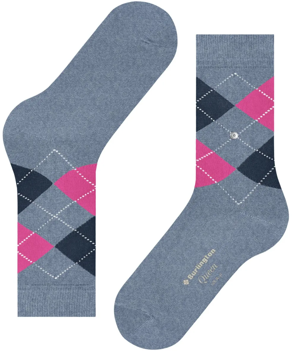 Burlington Queen damessokken, blauw (cobalt)