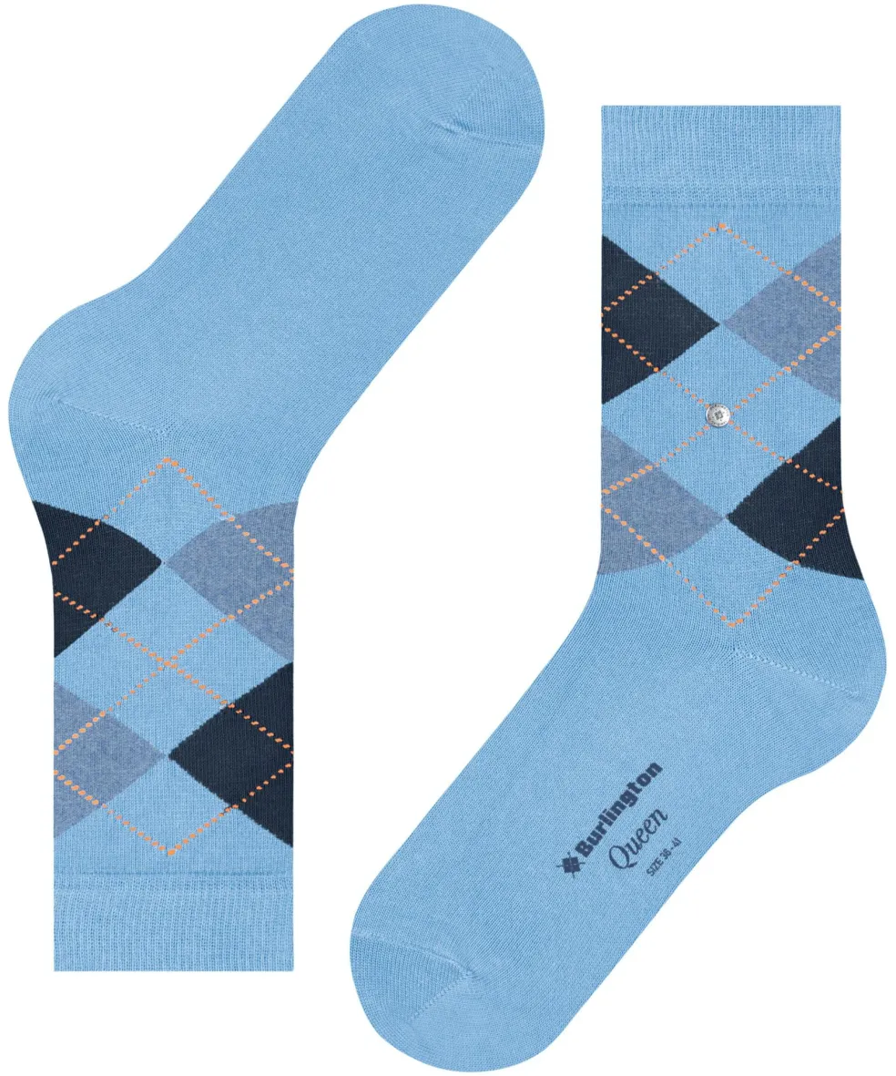 Burlington Queen damessokken, blauw (light blue)
