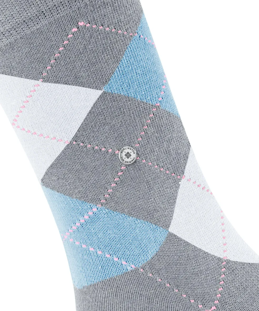 Burlington Queen damessokken, blauw (arctic mel.)