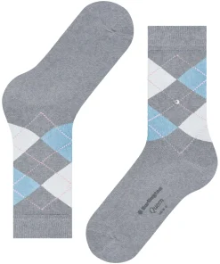 Burlington Queen damessokken, blauw (arctic mel.)