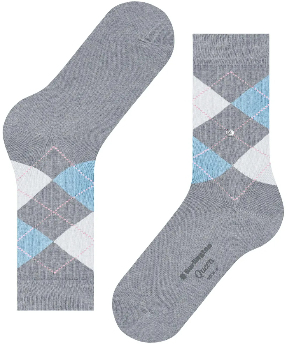 Burlington Queen damessokken, blauw (arctic mel.)