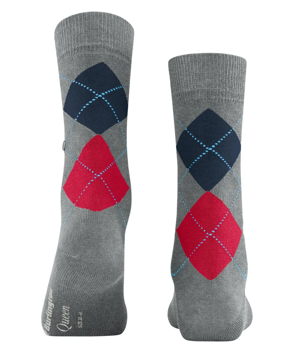 Burlington Queen damessokken, grijs (rock-steel)
