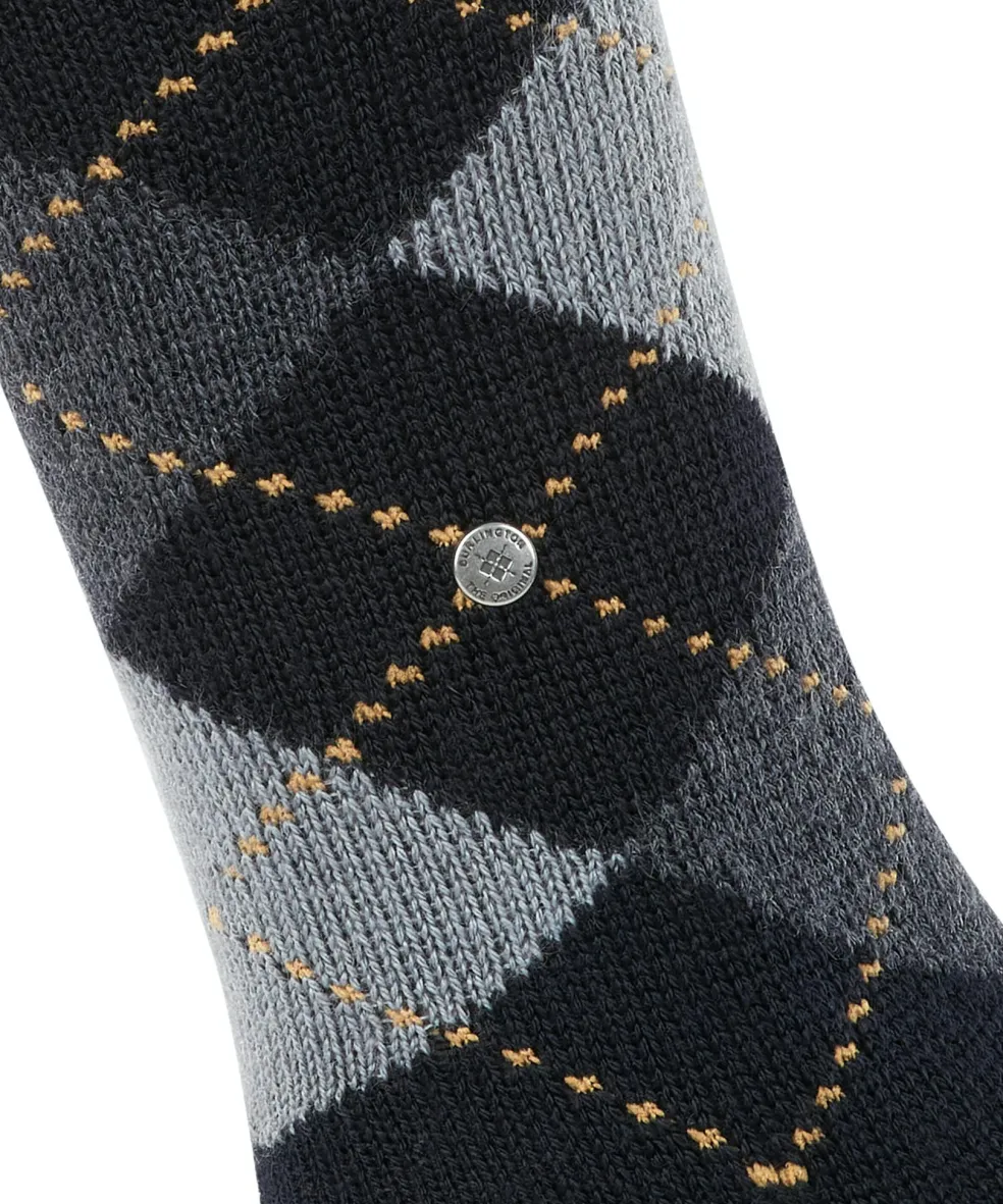 Burlington Whitby dames kniekousen, zwart (black)