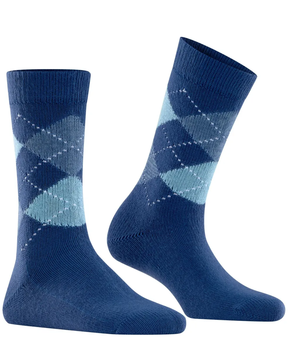 Burlington Whitby damessokken, blauw (royal blue)