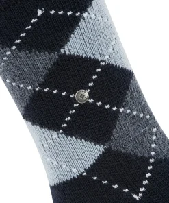 Burlington Whitby damessokken, blauw (marine)