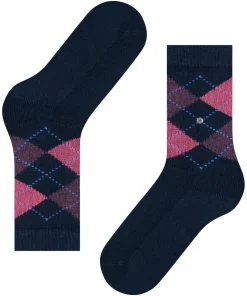 Burlington Whitby damessokken, blauw (navy)