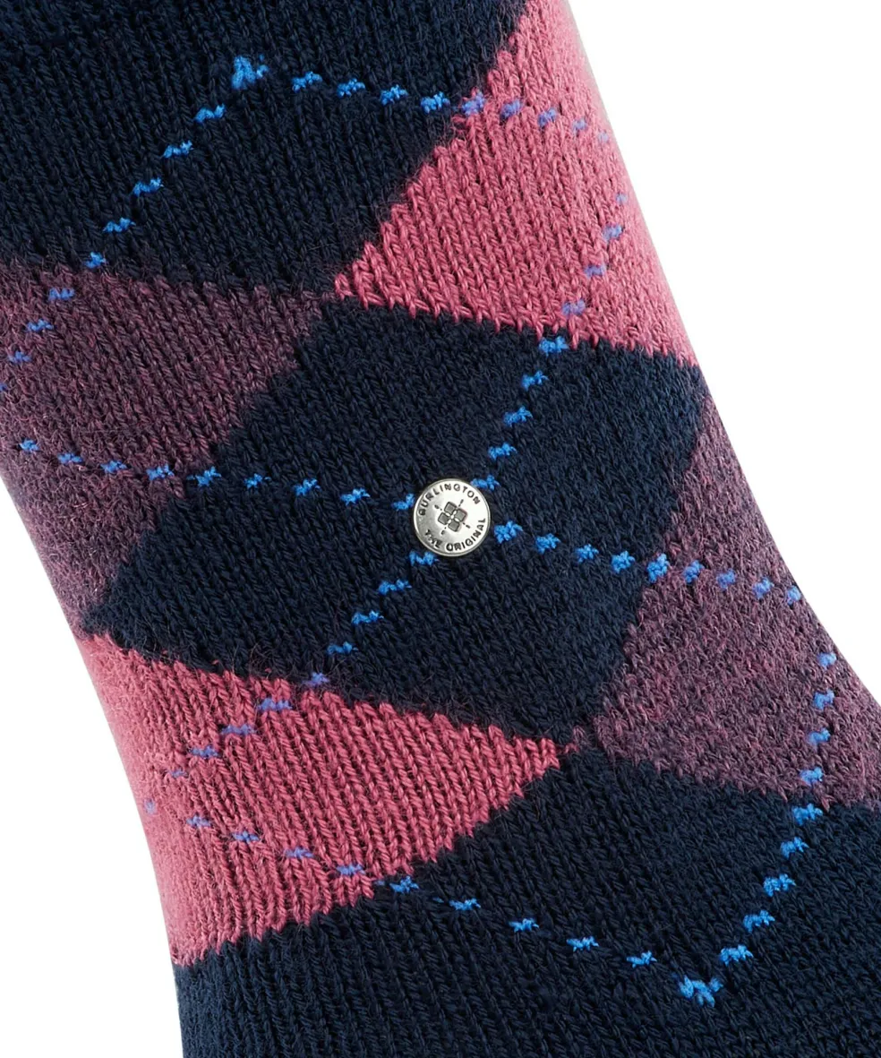 Burlington Whitby damessokken, blauw (navy)