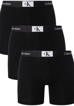Calvin Klein Boxer Briefs (3-pack), heren boxers extra lang, zwart